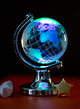 水晶地球仪摆件创意桌面摆件