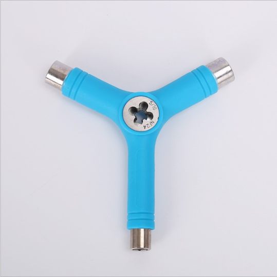 Double tilt longboard skateboard y-shaped tool nut assembly