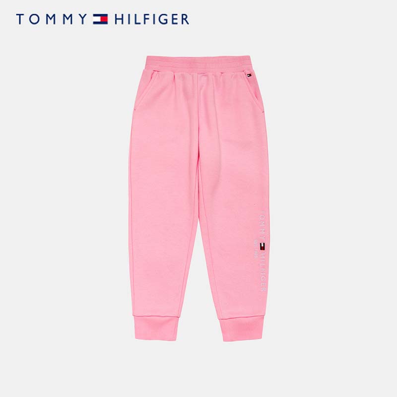 Tommy 汤米童装春季新品女童时尚舒适长裤休闲裤儿童裤子 - 图1