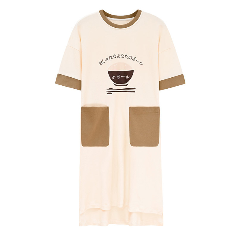 2022新款睡裙夏季短袖纯棉连衣裙 安思梦睡裙