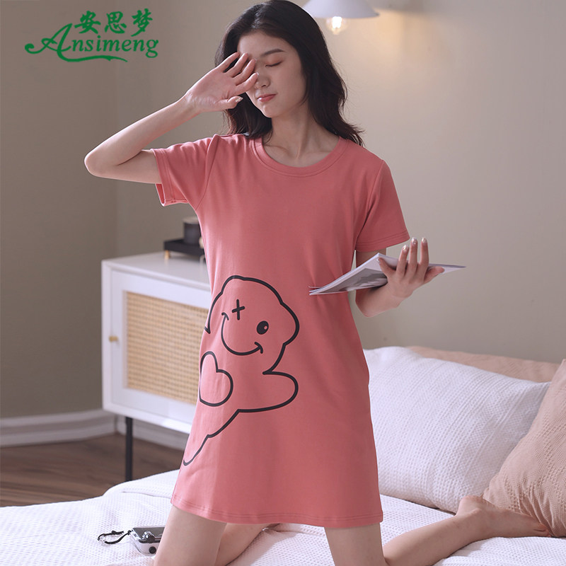睡裙夏季2022年新款纯棉睡衣裙子 安思梦睡裙