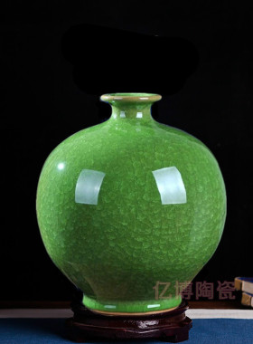 景德镇仿古裂纹釉工艺品家居装饰