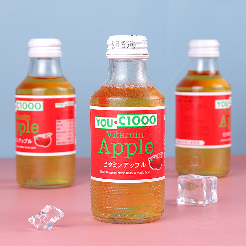 印尼进口YOU C1000优吸柠檬橙汁苹果维生素C汽水碳酸饮料140ml*30 - 图1