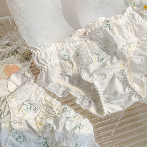 栀子花信~女生高颜值纯欲女士三角裤蕾丝内裤女款纯棉裆2026新款 - 图2