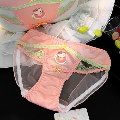 甜柚KT~女生日系甜美少女感内裤女2026新款蝴蝶结镂空蕾丝三角裤 - 图2