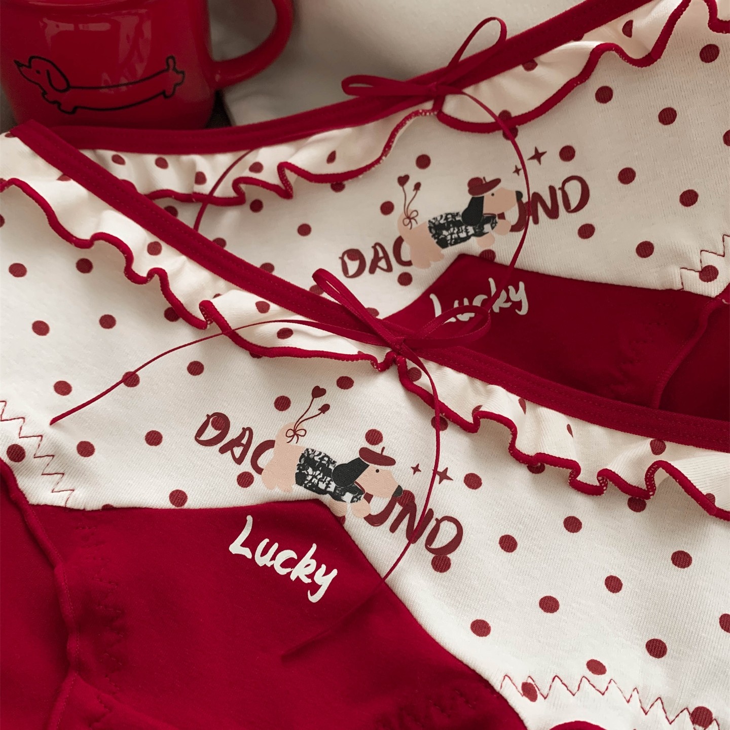 幸运小狗~可爱女生本命年女款红色内裤女纯棉女士三角裤2026属马,淘宝优惠券,粉丝福利购,淘宝优惠卷