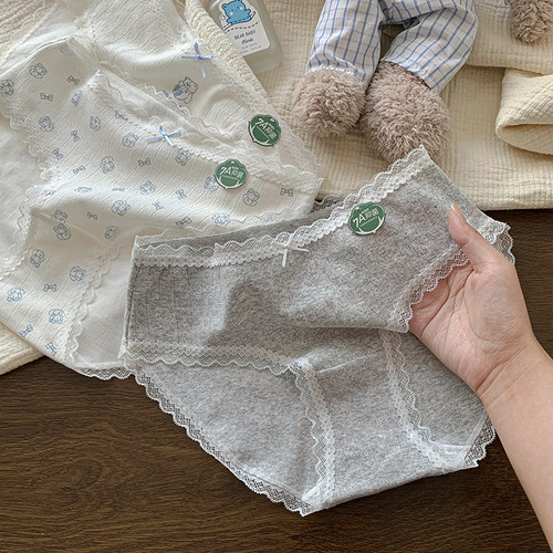 绵柔小熊~女生舒适纯棉三角裤女士高颜值7a级抗菌内裤女2026新款 - 图1