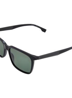 代购Hugo Boss男士太阳镜偏光防紫外线绿色镜片高清视野方形黑色