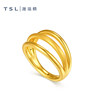 TSL Xie Ruilin gold ring 5D hard gold line shape pure gold ring price gold female XR373