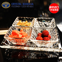 Czech imports BOHEMIA crystal glass fruit pans salapan tea table dried fruit bowls fruit fighting snacks bowl hem