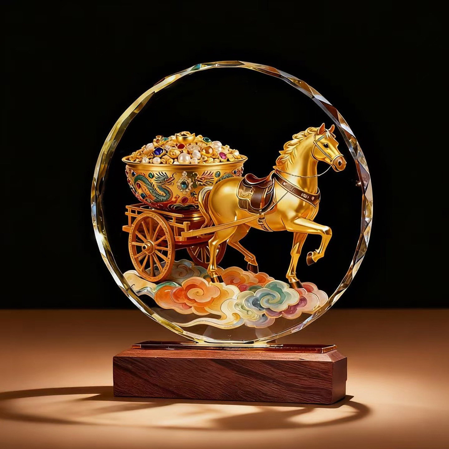 马上有钱水晶摆件桌面装饰乔迁送礼品招财摆件办公桌桌面摆件,淘宝优惠券,粉丝福利购,淘宝优惠卷