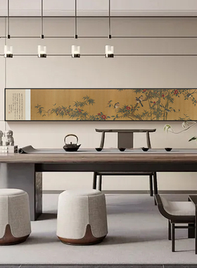 宋式美学花鸟卧室装饰画横版挂画