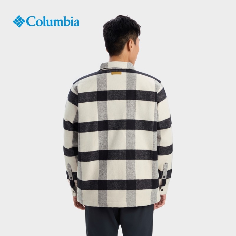 Columbia哥伦比亚户外25秋冬新品男子复古格纹翻领休闲棉服WE4925,淘宝优惠券,粉丝福利购,淘宝优惠卷