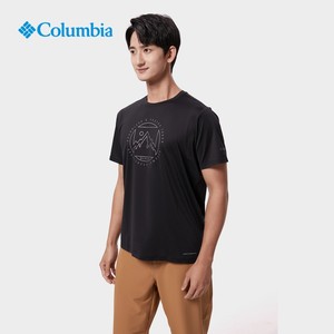 Columbia哥伦比亚户外23新品男子速干降温透气运动短袖T恤AE2339