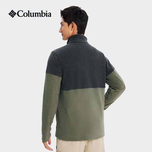 Columbia哥伦比亚户外男子简约立领时尚外套保暖舒适抓绒衣AE0560 - 图0