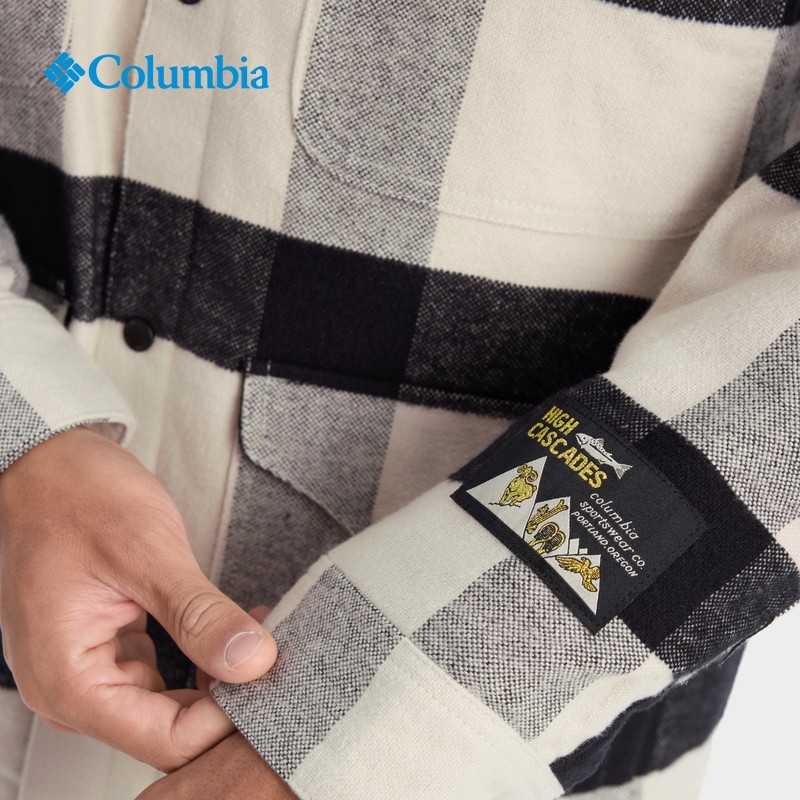 Columbia哥伦比亚户外25秋冬新品男子复古格纹翻领休闲棉服WE4925,淘宝优惠券,粉丝福利购,淘宝优惠卷