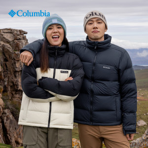 Columbia哥伦比亚户外男女拒水金点鹅绒700蓬保暖羽绒服WE9590