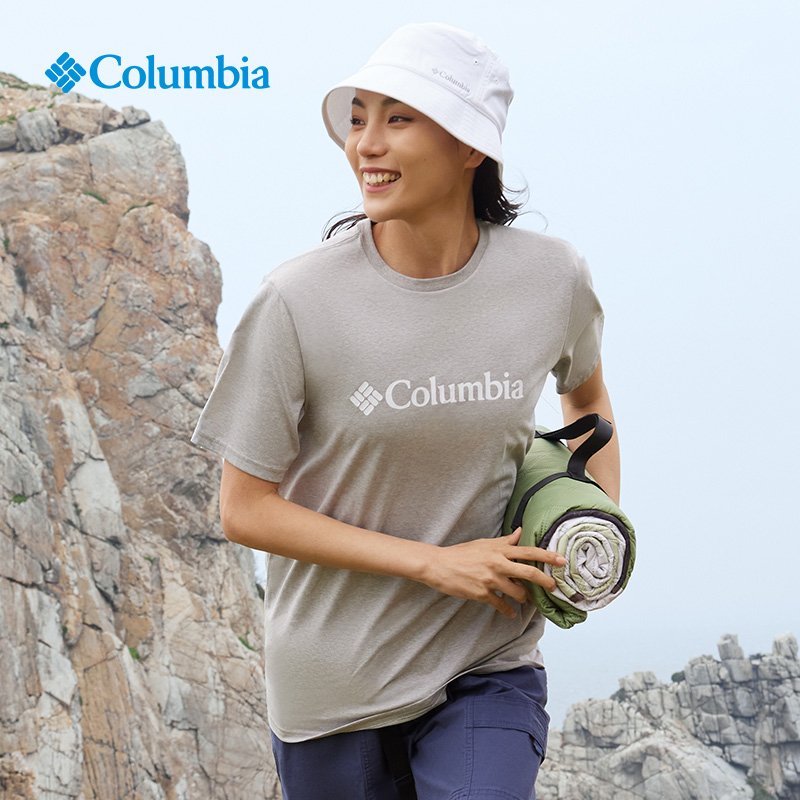 Columbia哥伦比亚户外男女时尚个性印花旅行运动短袖T恤XM8549-图2