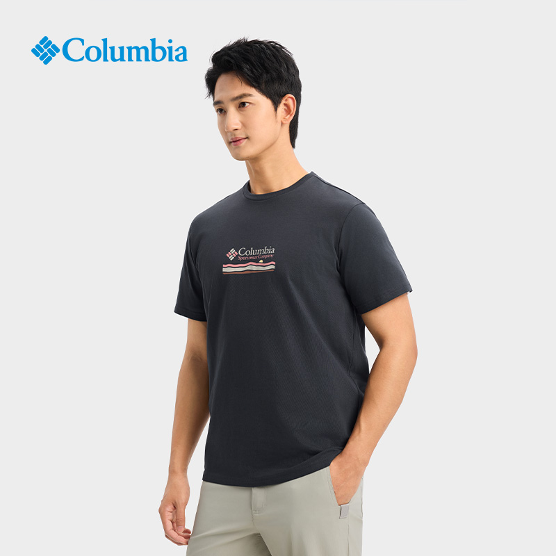 Columbia哥伦比亚户外24春夏新品男子旅行运动圆领短袖T恤AE5592-图0