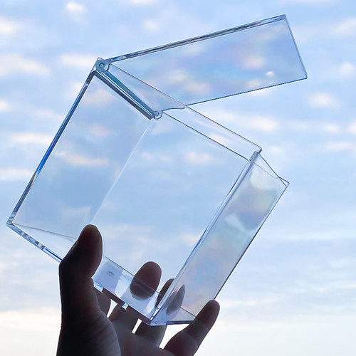 宠物饲养盒亚克力透明迷你桌面雨林缸蜘蛛斗鱼蝎子鼠妇爬宠透气盒 - 图3