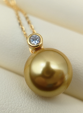 S925银泡泡款女母贝珍珠吊坠项链