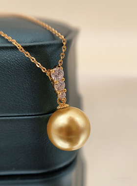 S925纯银大颗白色母贝珍珠吊坠