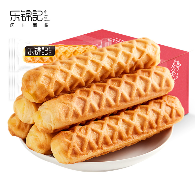 武平印象食品专营店乐锦记乳酪夹心华夫撕棒面包早餐手撕零食糕点点心小吃整箱700g装0
