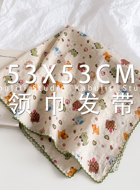 棉纱巾手帕柔软亲肤包头巾发带