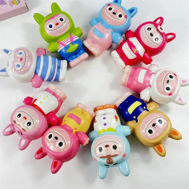 New Bubu Pinch Toy Trendy Funny Doll Doll Figure Keychain Artifact Small Pendant Unzipping