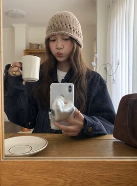 韩系镂空针织毛线帽子女毛线帽百