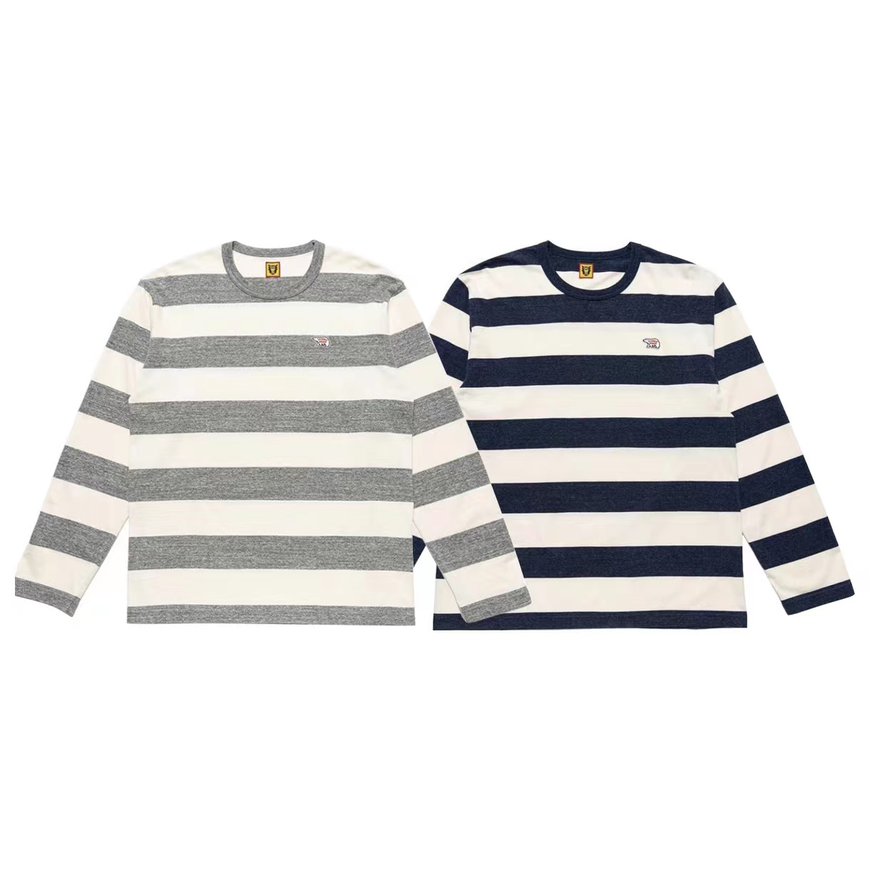 シルバー/レッド Human made STRIPED HENLEY NECKL/ST-SHIRT | www