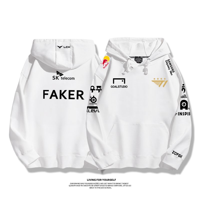 SKT T1战队服FAKER同款外套S14全球总决赛2024秋冬新款连帽卫衣男-图3