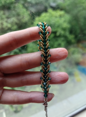 菱珠手链编织diy材料包民族风手工自编情侣礼物