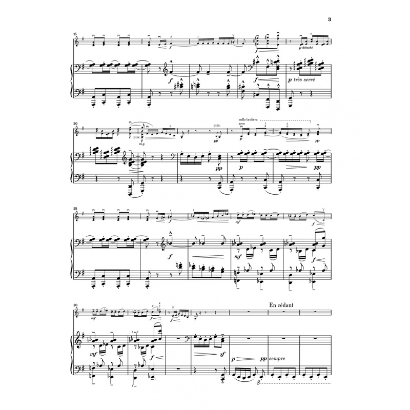 亨乐原版 德彪西 游吟诗人选自卷一前奏曲 小提琴和钢琴 Debussy Minstrels from Préludes I for Violin and Piano HN1246 - 图1