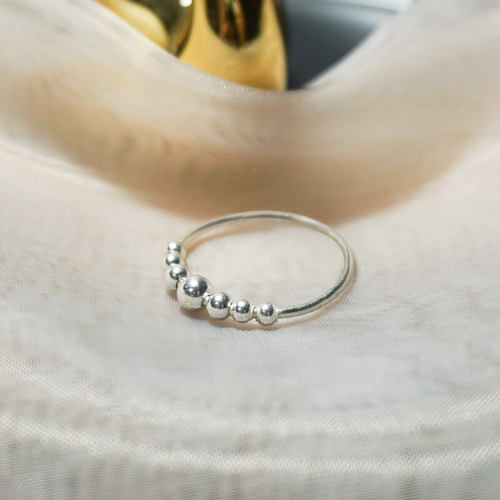 纯银戒指女999足银转运珠食指个性小指简约时尚开口闭口尾戒潮人 - 图2