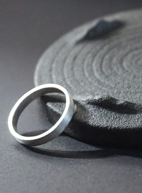 简圈男手工999银戒指大号情侣