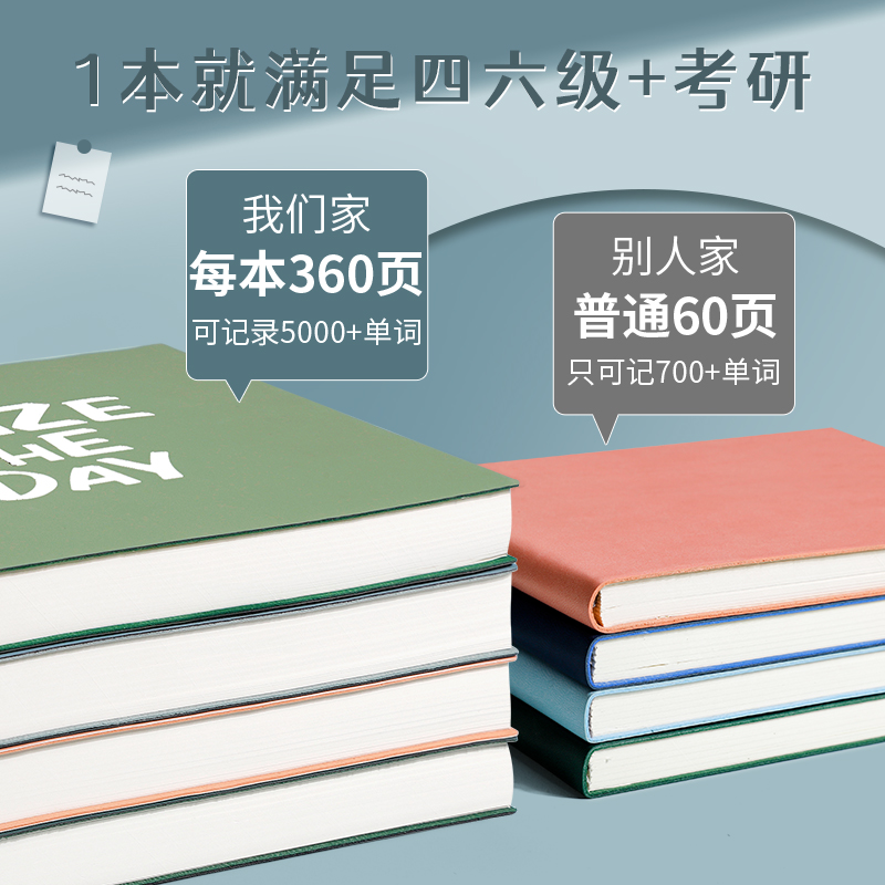 英语单词本艾宾浩斯遗忘曲线记忆本记背神器日语考研四级六级背单词专升本知识点手抄加厚本子专用笔记本美式 - 图3