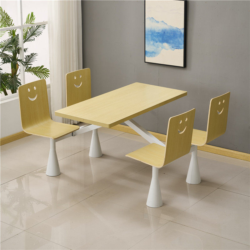 新款学校食堂餐桌四人员工公司工厂高端连体长方形岩板餐桌椅组合,淘宝优惠券,粉丝福利购,淘宝优惠卷