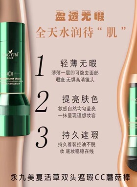 永九美复活草双头遮瑕CC蘑菇棒