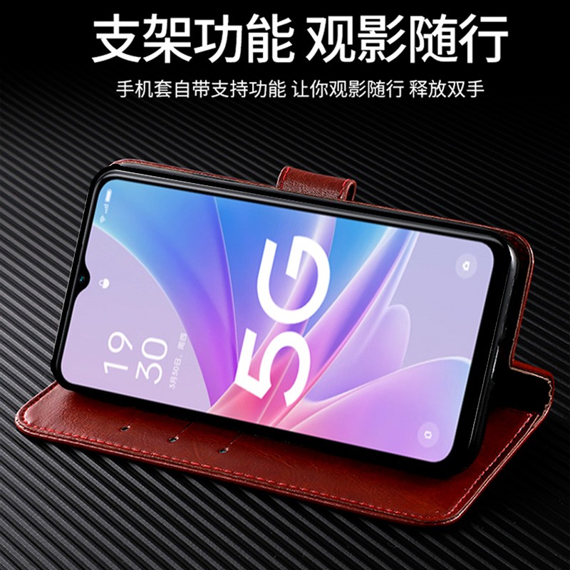 适用于OPPOA1活力版手机壳OPPO A1X保护套oppoa15g翻盖式a1pro皮套opρoa1x全包PHQ110防摔活力板男女士新款 - 图3