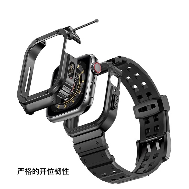 适用iWatch9表带AppleWatch8金属Ultra表壳iWatchS7保护壳WatchS套S9/S8/S7/SE苹果WatchS手表带iWatchUltra2-图0