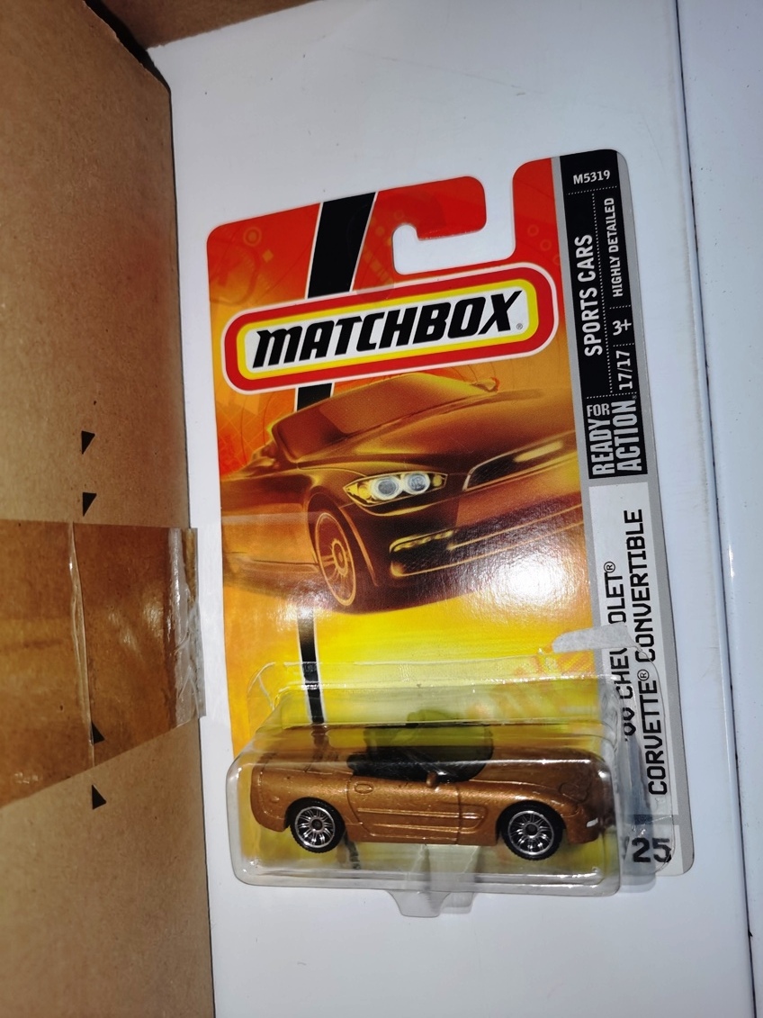 Matchbox火柴盒 MB515雪佛兰科尔维特敞篷车 08年泰产盒脱胶-图0