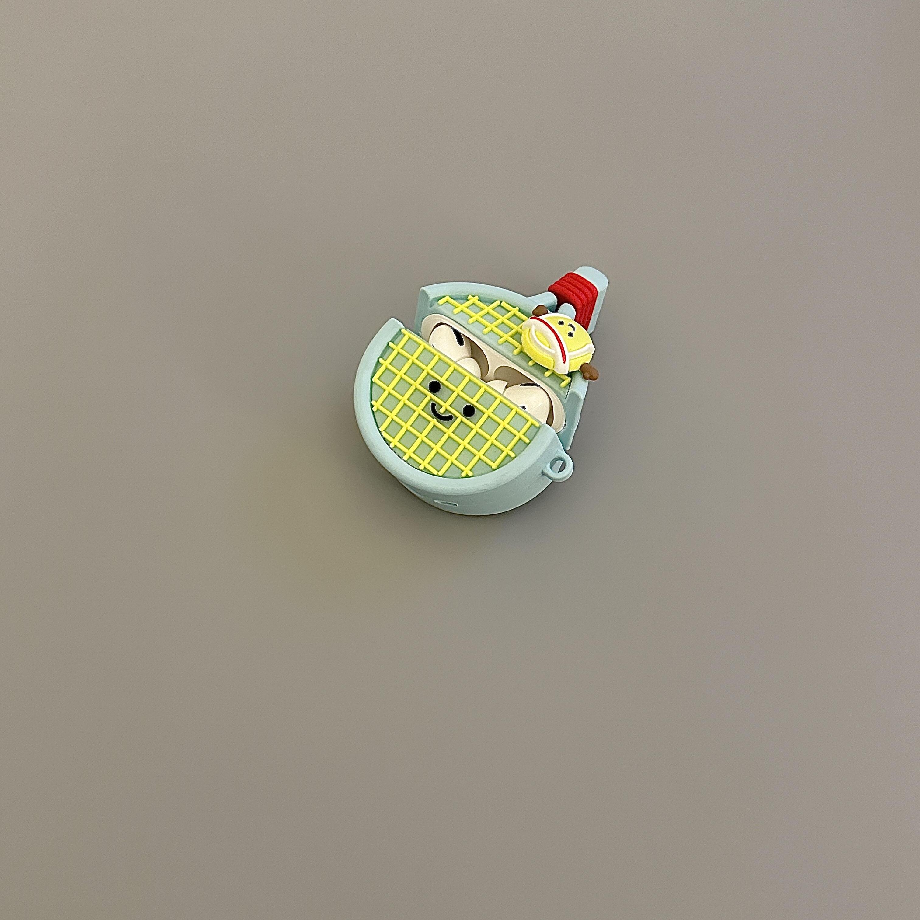 jellycat可爱旋转网球拍表情适用苹果无线蓝牙AirPodsPro耳机壳软AirPods1/2代硅胶AirPods3代保护套Pro2壳女 - 图2