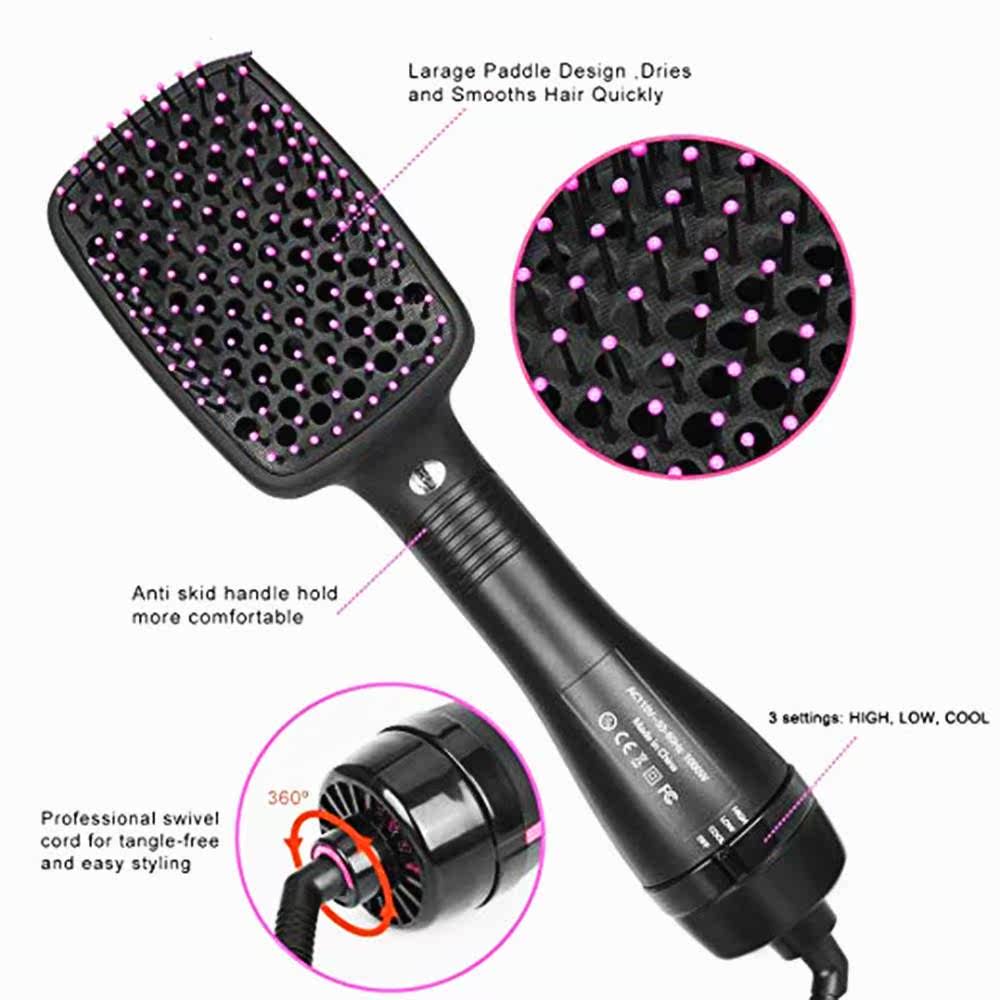 Hair Dryer Brush One Hair Blower Electric Hot Air Travel Blo - 图0
