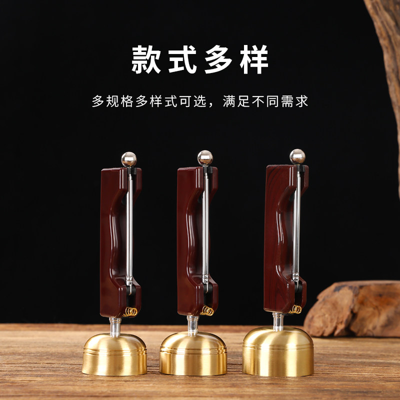 黄铜可伸缩引磬引罄引庆铜磬佛堂用品助念法器碰铃打击乐器木鱼铃
