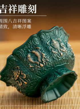 藏式供水杯供佛杯花瓣黄铜