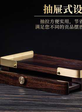 黑檀实木佛龛壁挂式财神爷