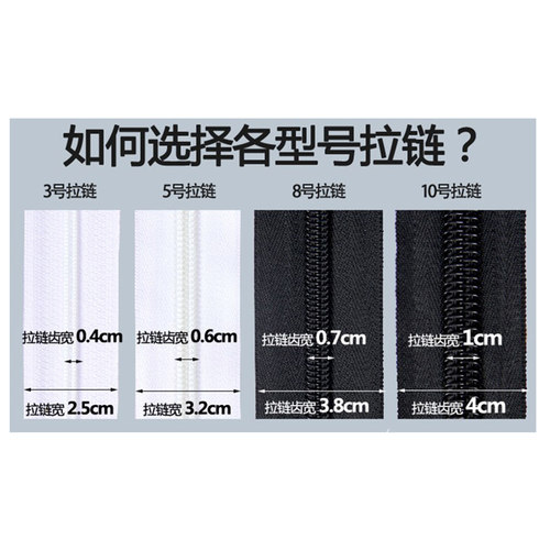 彩色尼龙拉链码装加厚5号3号箱包被套抱枕靠垫单头拉锁家用配件 - 图0