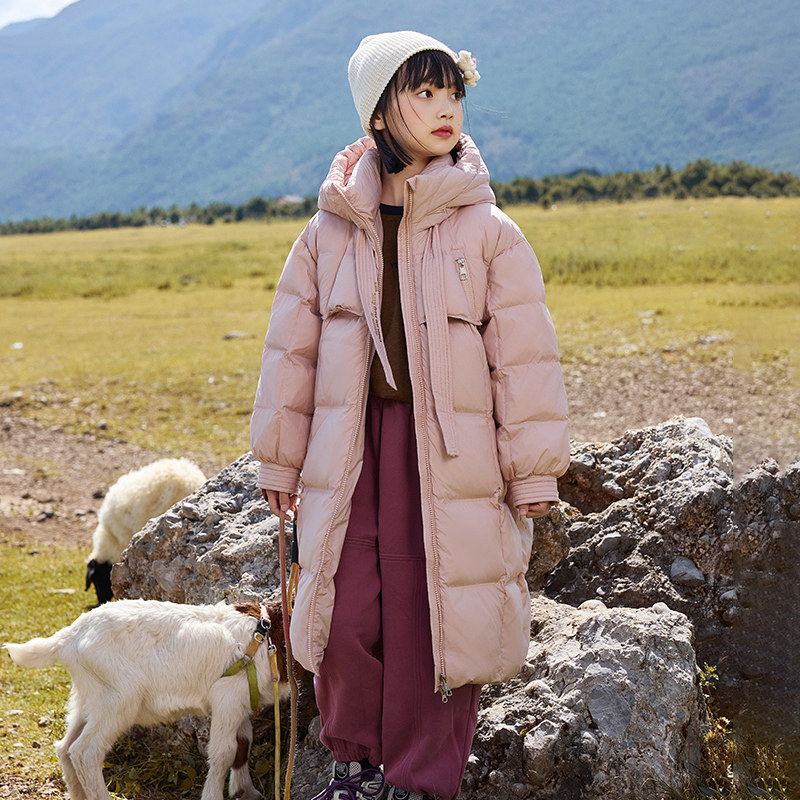 儿童羽绒服女童中长款2025新款中大童女孩童装加厚女款冬季外套,淘宝优惠券,粉丝福利购,淘宝优惠卷