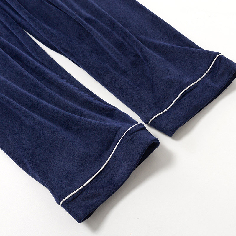 冬居家休闲法兰绒情侣海岛绒睡衣 秋泓齐锦上茂睡衣/家居服套装